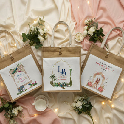 Personalized Eco-Friendly Wedding Jute Bags