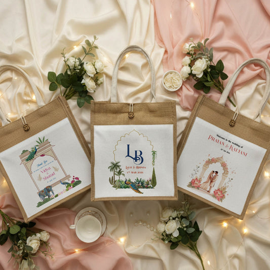 Personalized Eco-Friendly Wedding Jute Bags