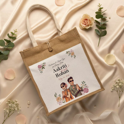 Personalized Eco-Friendly Wedding Jute Bags