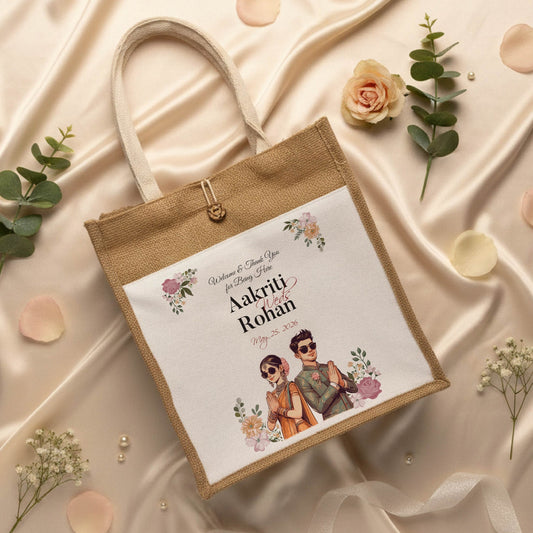 Personalized Eco-Friendly Wedding Jute Bags