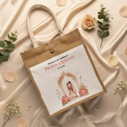 Personalized Eco-Friendly Wedding Jute Bags