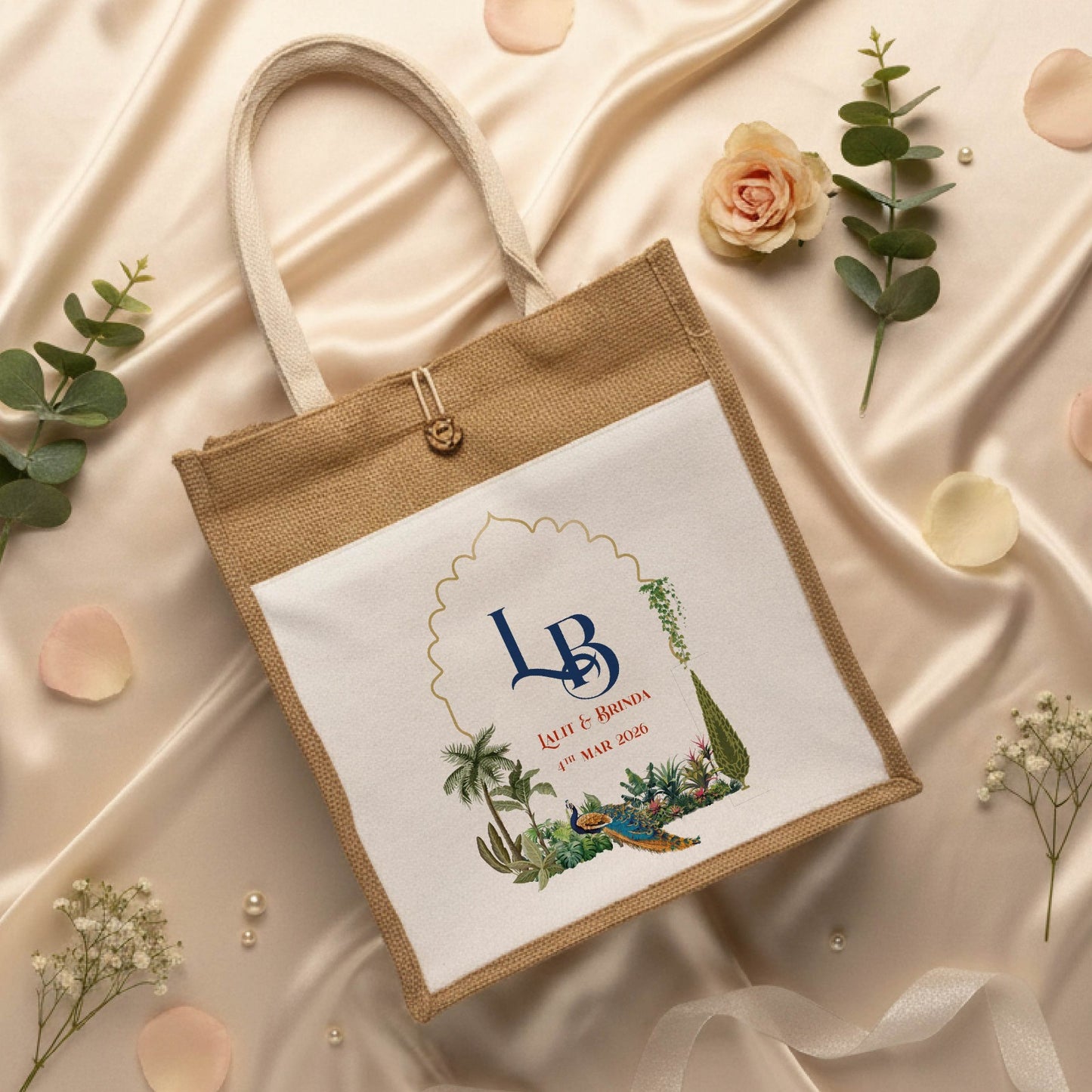 Personalized Eco-Friendly Wedding Jute Bags