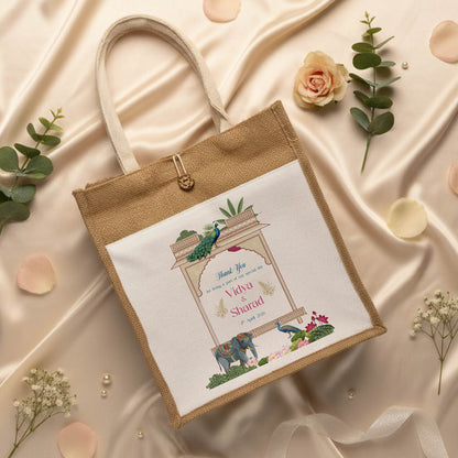Personalized Eco-Friendly Wedding Jute Bags