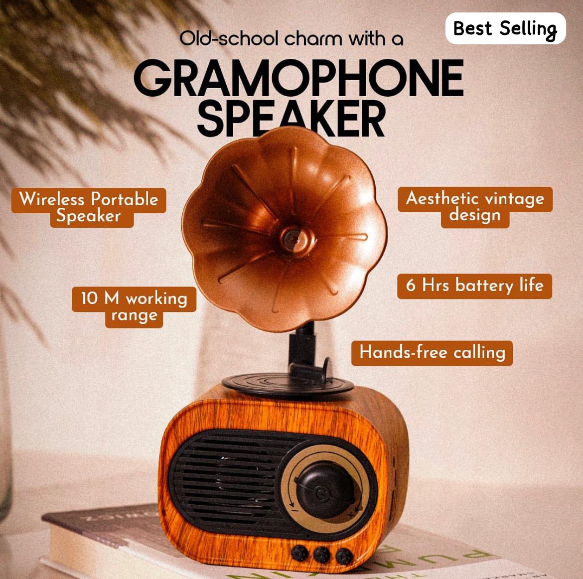 Personalized Gramophone Bluetooth Speaker