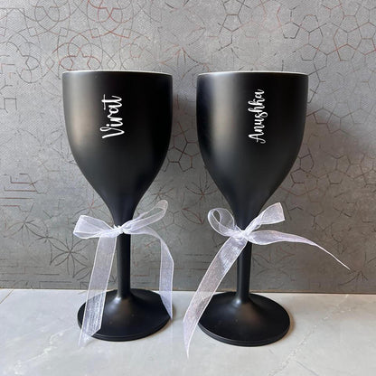 Personalized Non-Breakable Couple Wine Glasses (Set of 2)