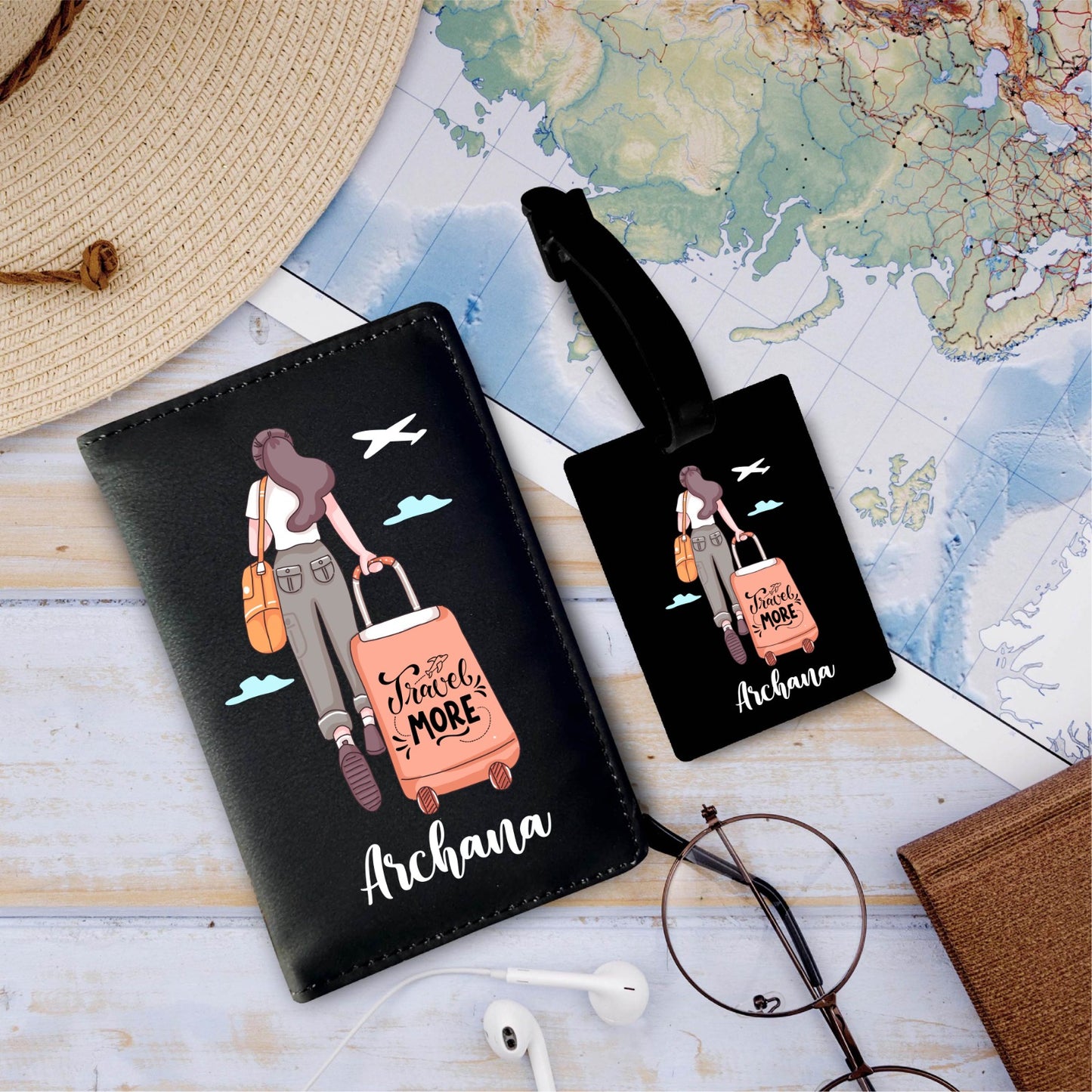 Personalized Passport & Bag Tag Combo For Adults