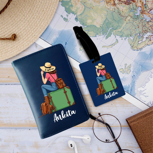 Personalized Passport & Bag Tag Combo For Adults
