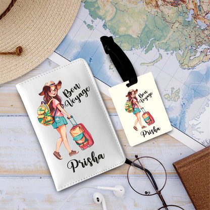 Personalized Passport & Bag Tag Combo For Adults