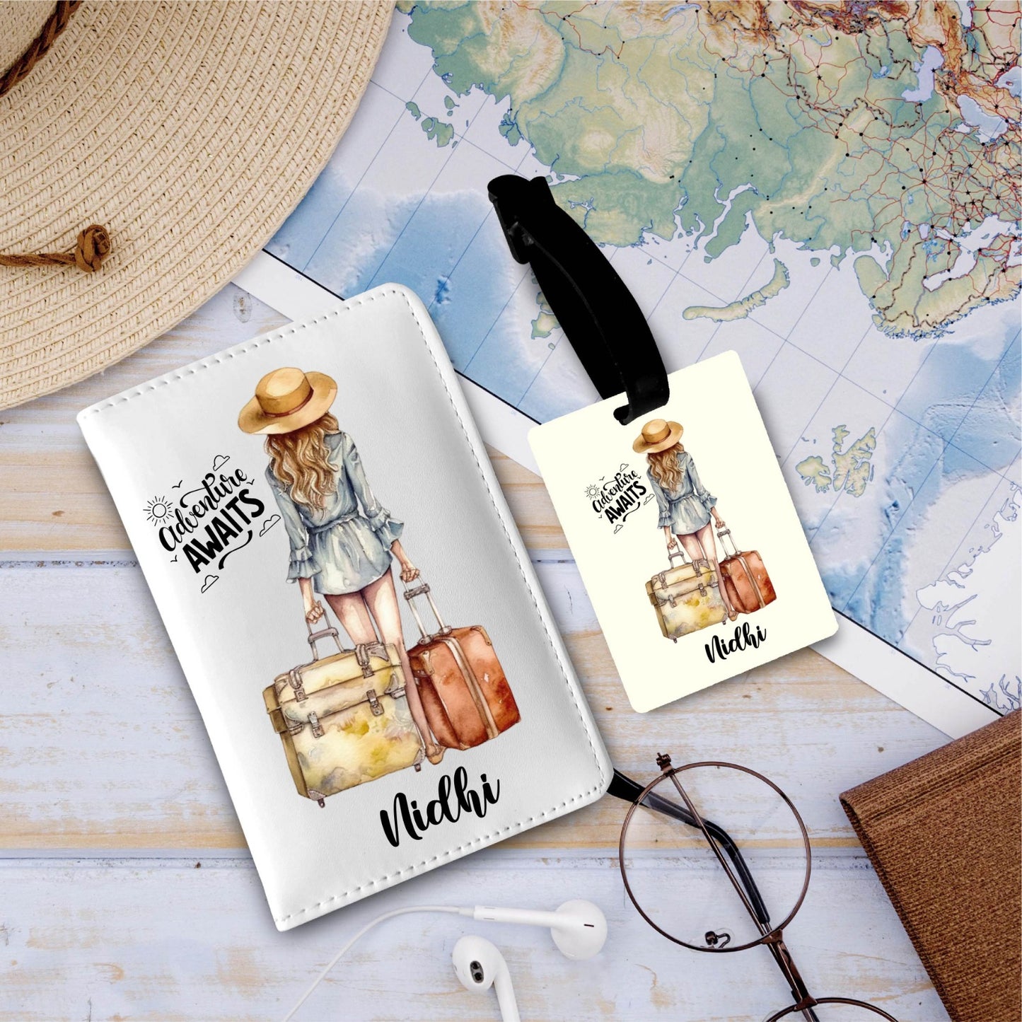 Personalized Passport & Bag Tag Combo For Adults