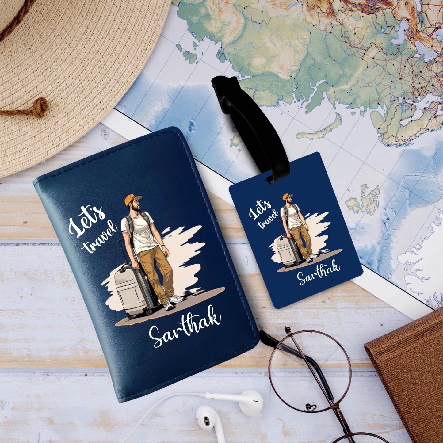 Personalized Passport & Bag Tag Combo For Adults
