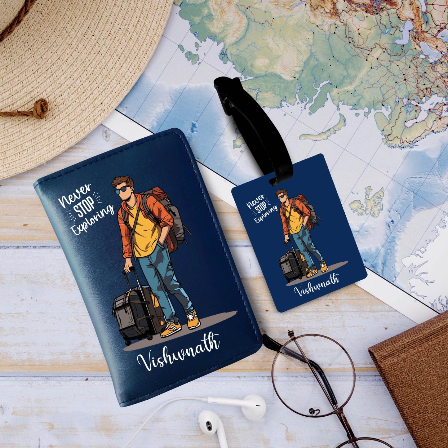 Personalized Passport & Bag Tag Combo For Adults