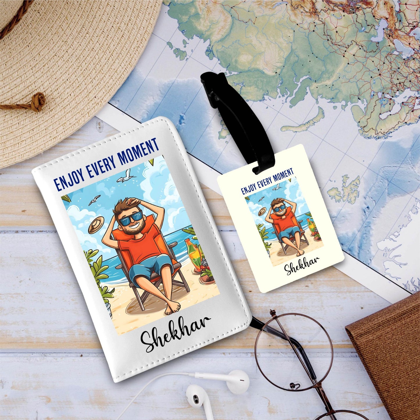 Personalized Passport & Bag Tag Combo For Adults