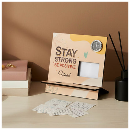 Personalized MDF Mobile Stand with Clock & Calendar