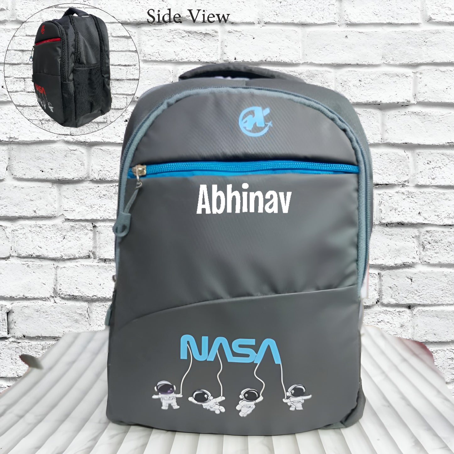 Personalized NASA Themed School Bag (16 Inch)