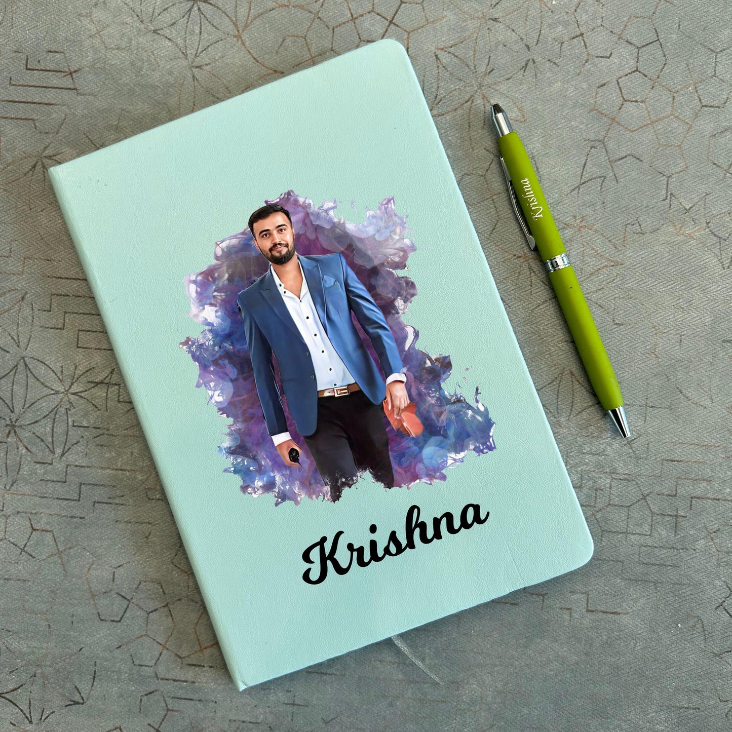 Personalized Pastel Artistic Diary & Pen Combo