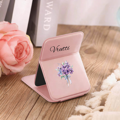 Personalized Leather Pocket Makeup Mirror