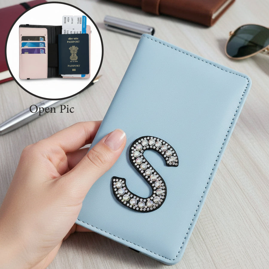 Personalized Initial Passport Cover