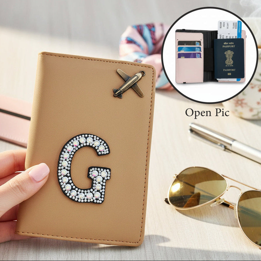 Personalized Initial Passport Cover