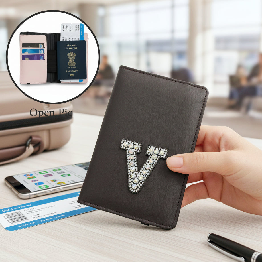Personalized Initial Passport Cover