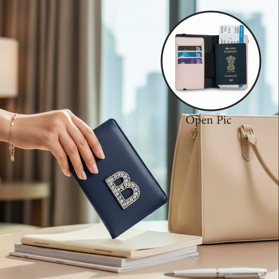 Personalized Initial Passport Cover