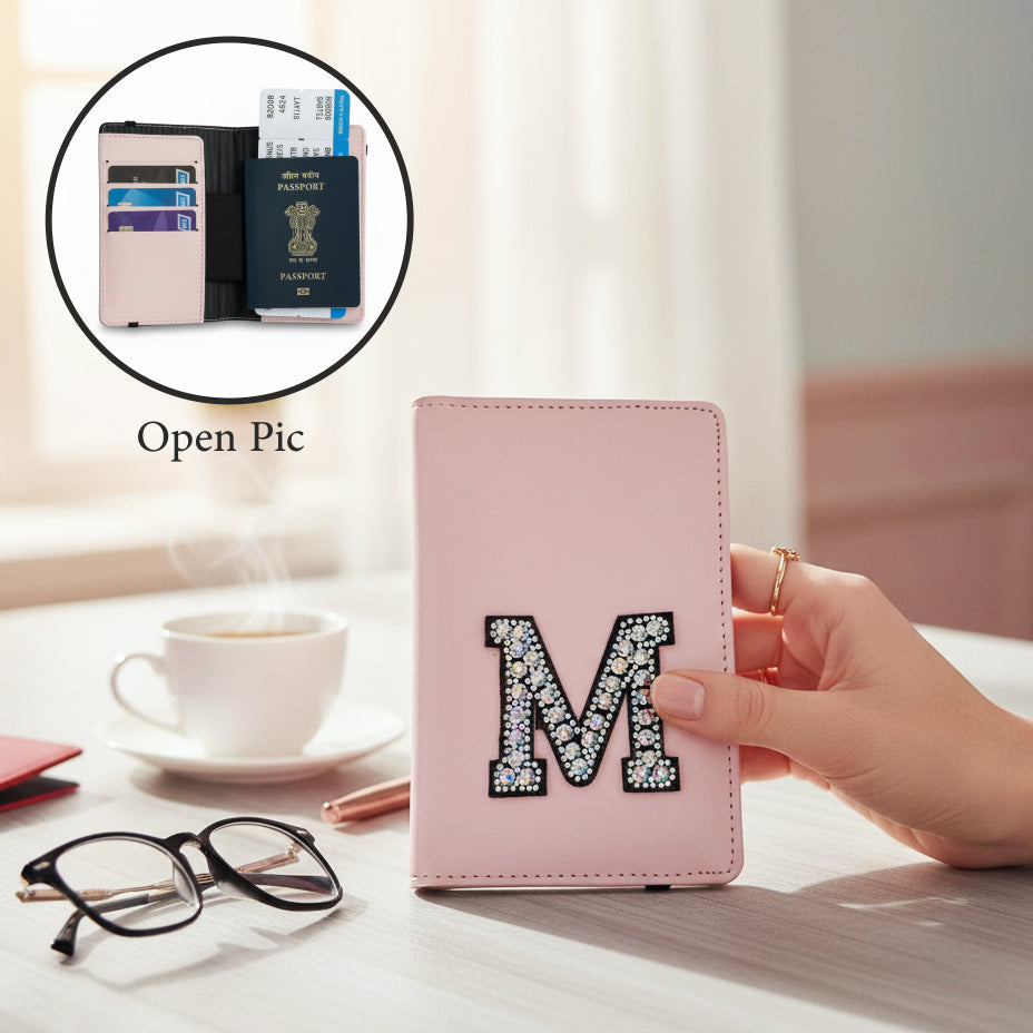 Personalized Initial Passport Cover