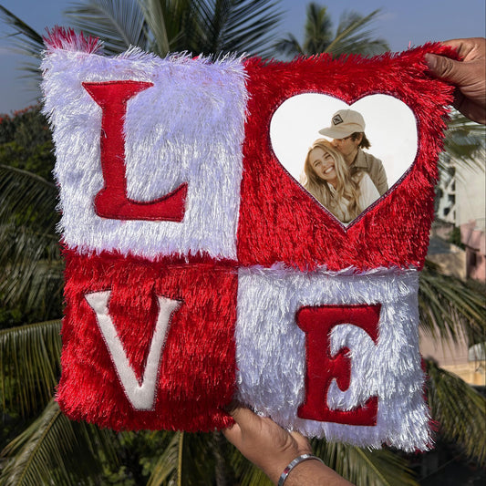 Personalized 18x18 Fur Photo Pillow