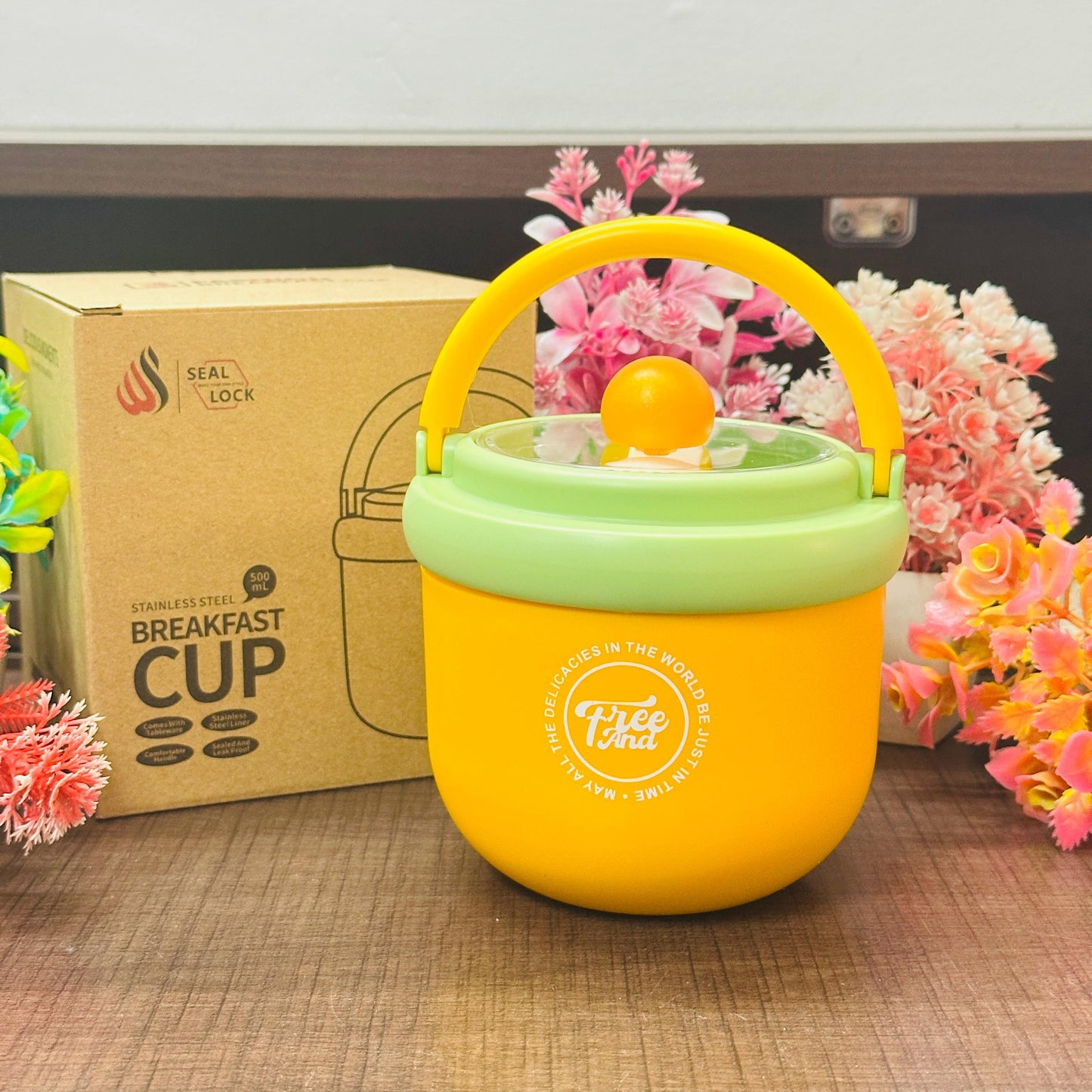 Premium 500ml Insulated Stainless Steel Meal Box & Soup Bowl