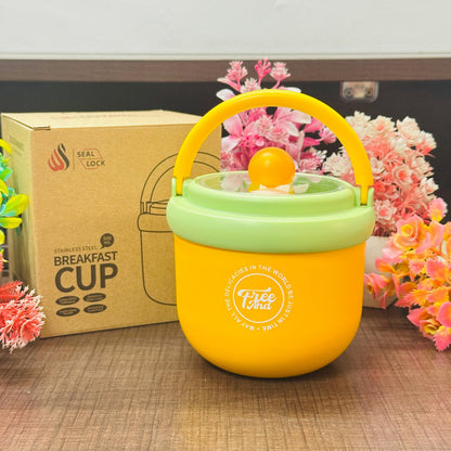 Premium 500ml Insulated Stainless Steel Meal Box & Soup Bowl