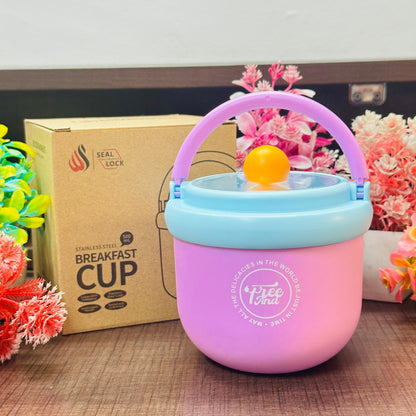 Premium 500ml Insulated Stainless Steel Meal Box & Soup Bowl