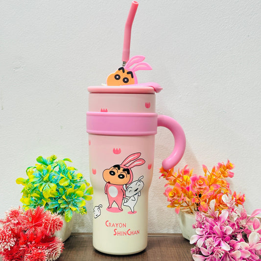 Premium 1200ml Insulated Stainless Steel Shinchan Tumbler with Handle