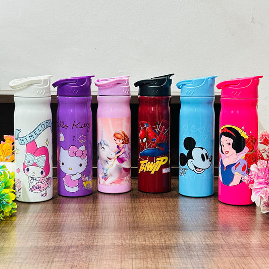 Premium 500ml Stainless Steel Disney Theme Sipper Bottle