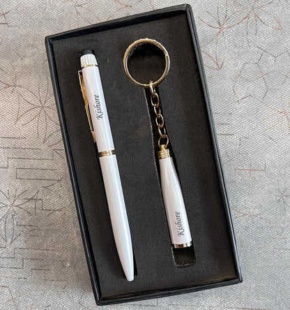 Personalized Bottle Shape Keychain & Pen Set
