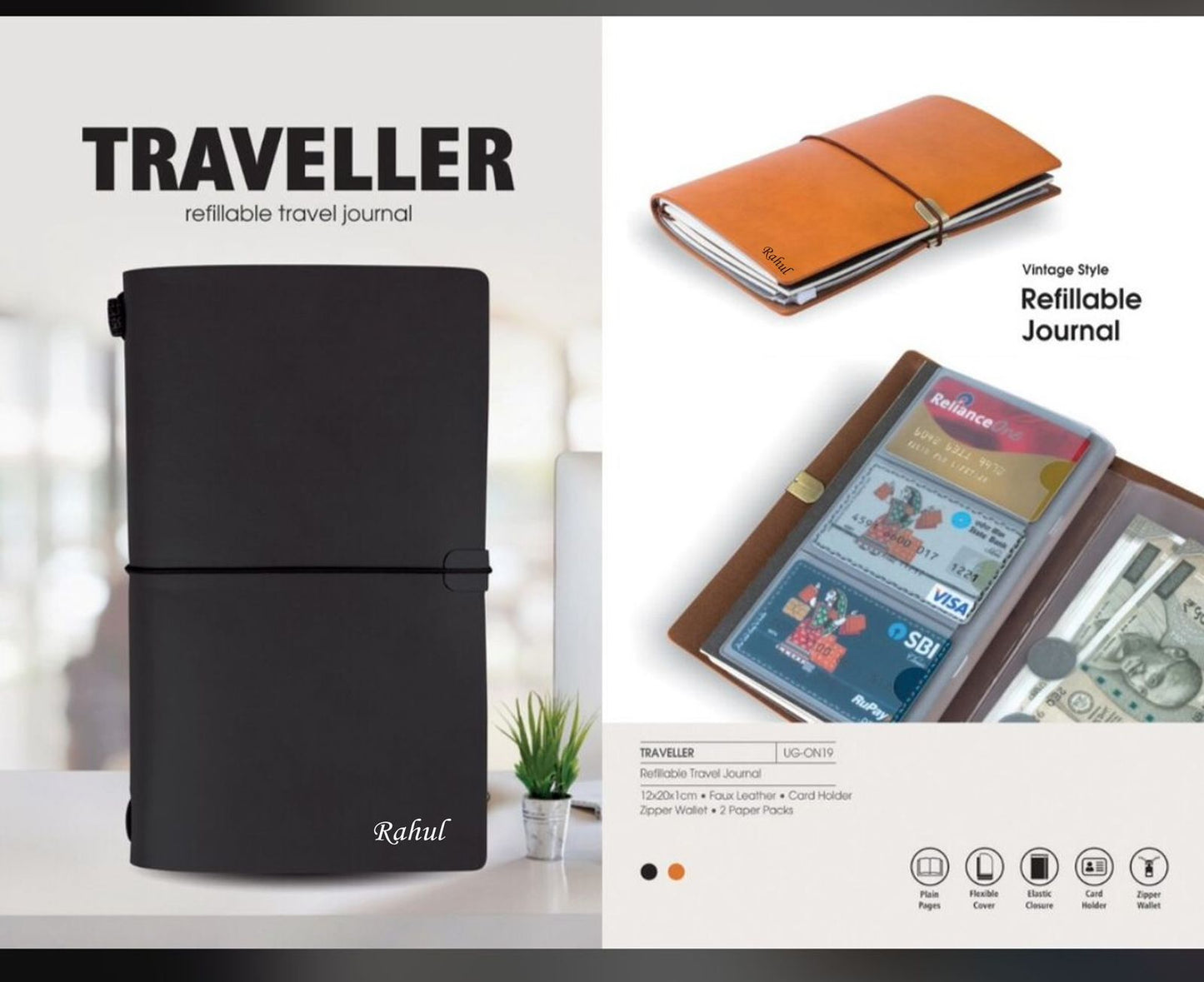 Personalized Traveller Journal Diary