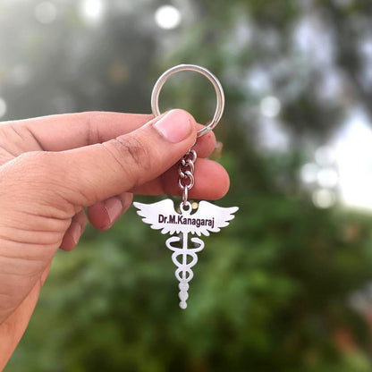 Personalized Silver-Plated Keychain