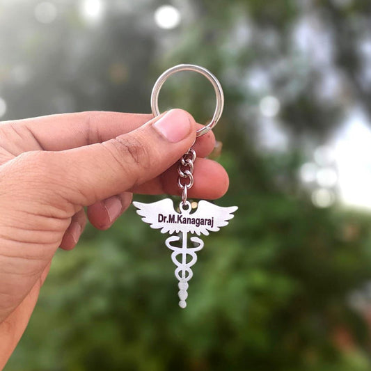 Personalized Silver-Plated Keychain