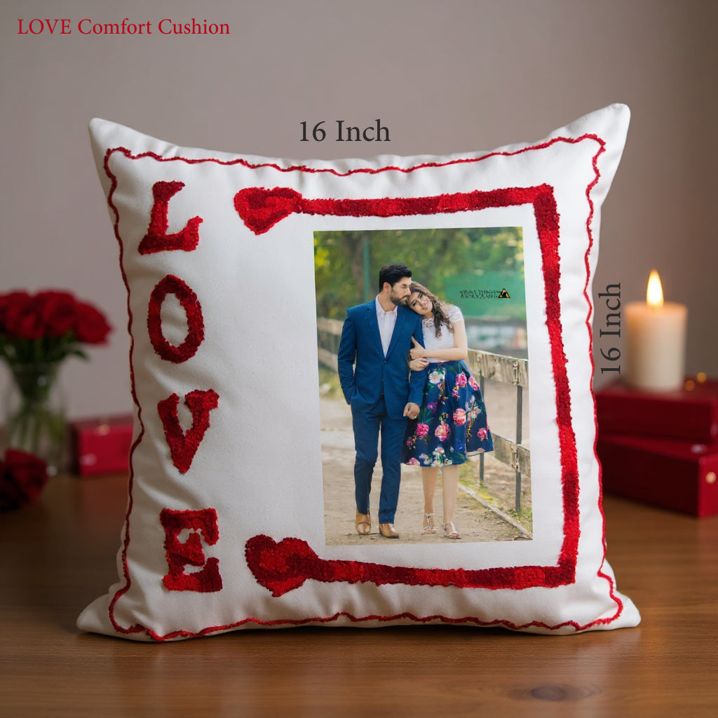 Personalized 16x16 Photo Pillow with Washable Cover