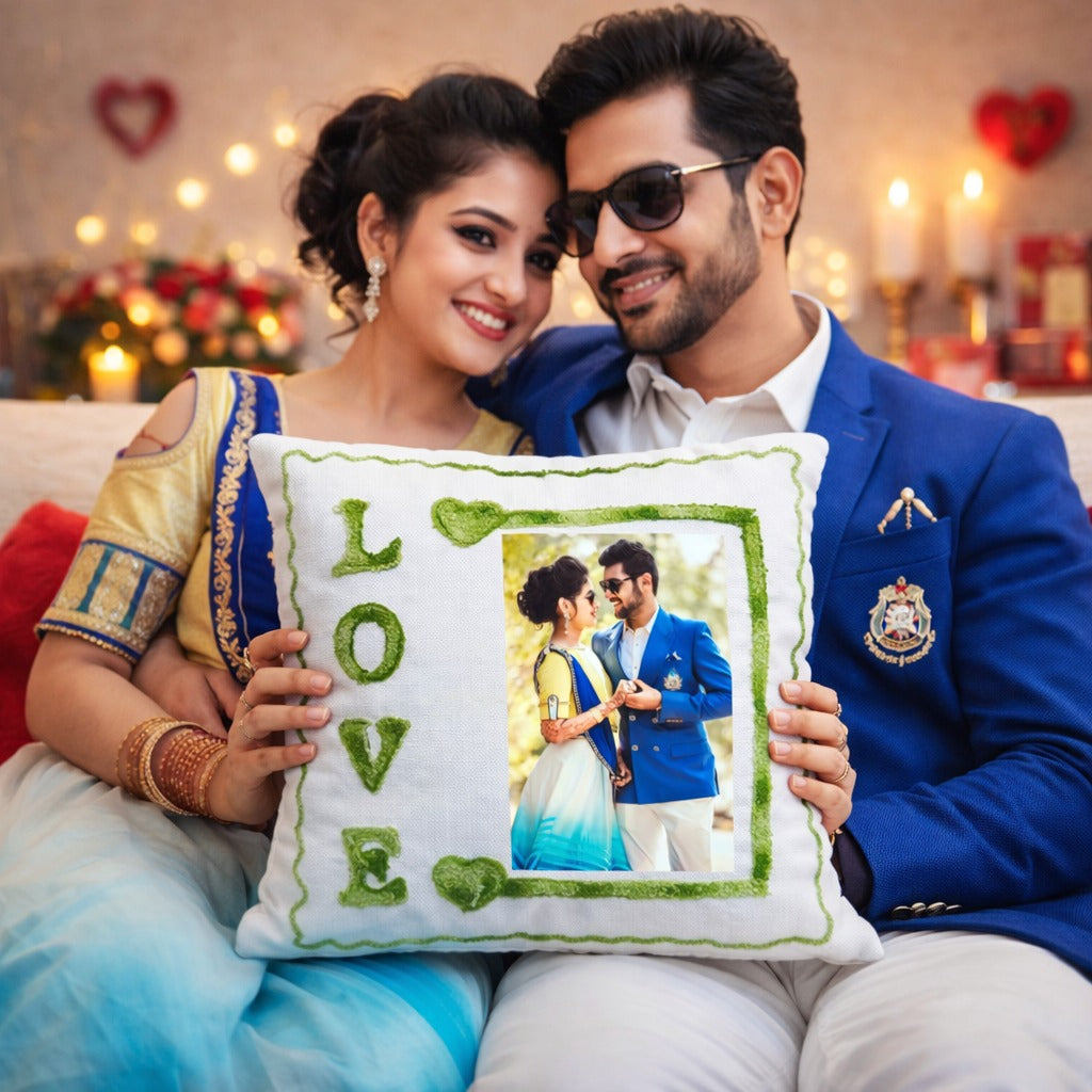 Personalized 16x16 Photo Pillow with Washable Cover