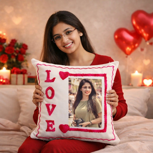 Personalized 16x16 Photo Pillow with Washable Cover