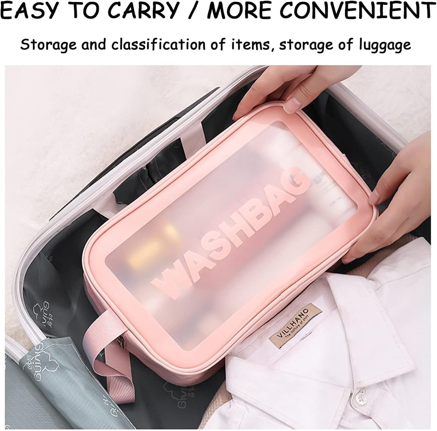 Personalized Hanging Travel Wash Bag