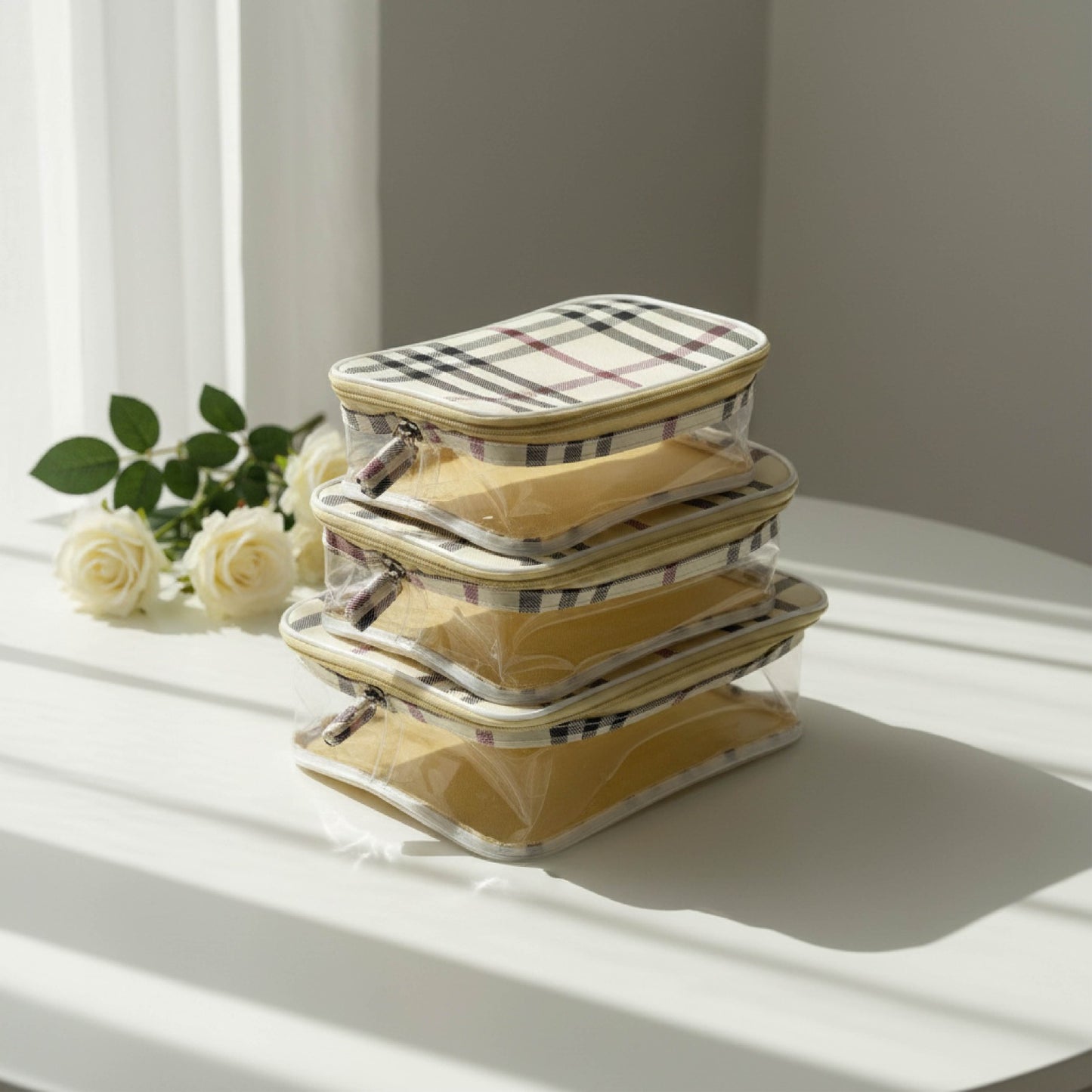 Transparent Travel Pouches Combo (Set of 4)