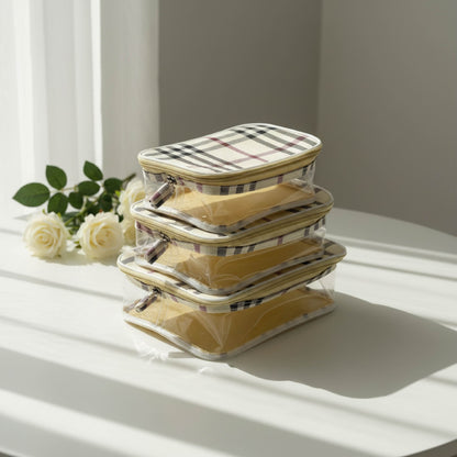 Transparent Travel Pouches Combo (Set of 4)
