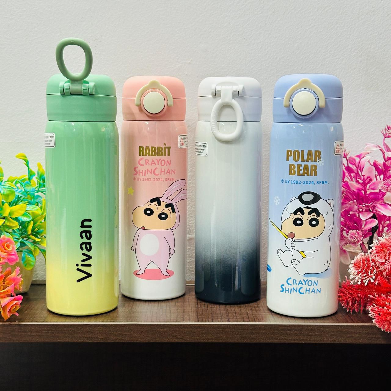 Premium 500ml Insulated Stainless Steel Shinchan Theme Bottle