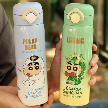Premium 500ml Insulated Stainless Steel Shinchan Theme Bottle
