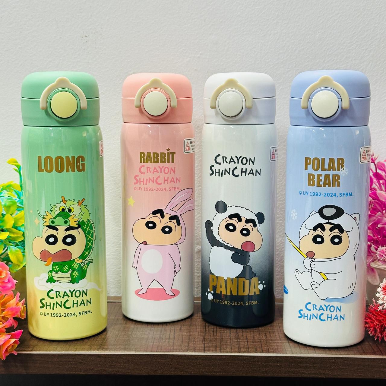 Premium 500ml Insulated Stainless Steel Shinchan Theme Bottle