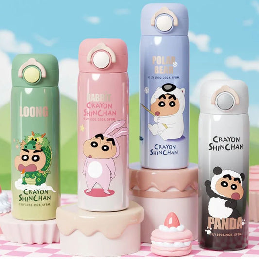 Premium 500ml Insulated Stainless Steel Shinchan Theme Bottle