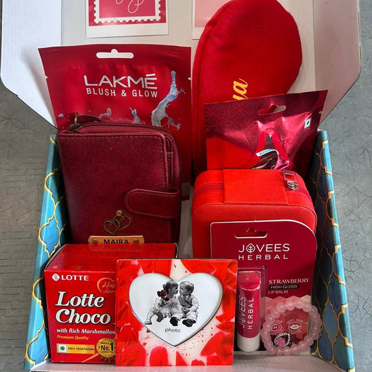Personalized Radiant Red Women's Hamper