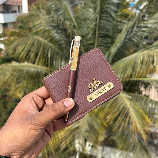 Imported Leather Wallet & Pen Combo