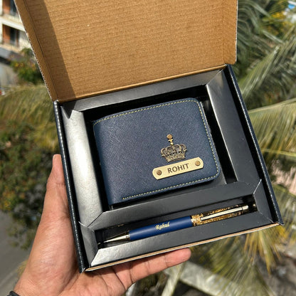 Imported Leather Wallet & Pen Combo