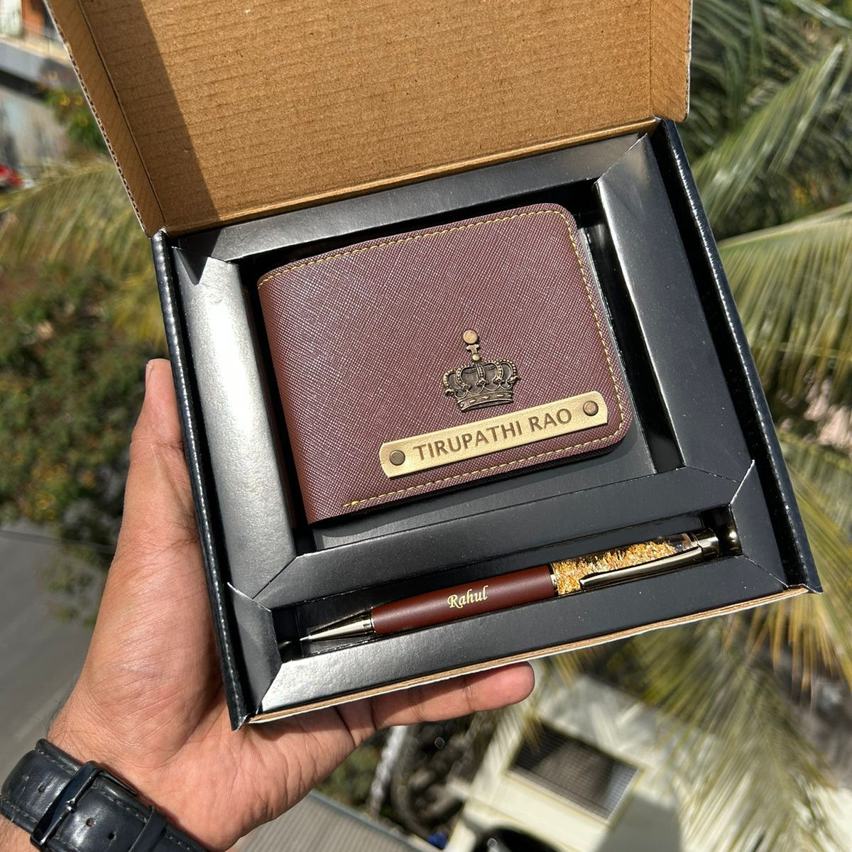 Imported Leather Wallet & Pen Combo