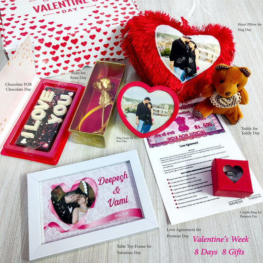 Personalized "8 Gifts for 8 Days" Valentine's Week Combo
